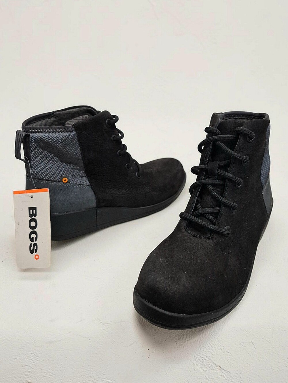 BOGS Audrey Wedge Safety Toe Ankle Leather lace Boots 8 Work Winter Waterproof